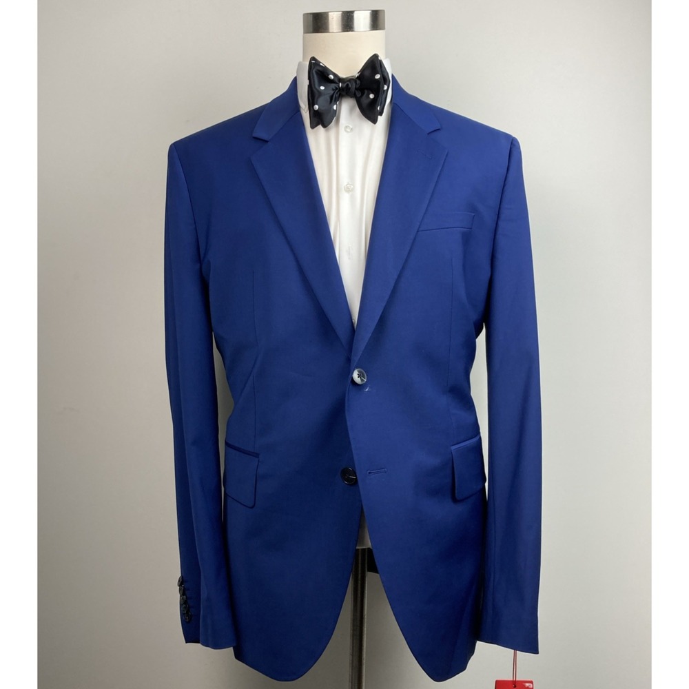HUGO by Hugo Boss Mens Modern fit Suit Jacket Blazer 46L Blue Superflex No pants